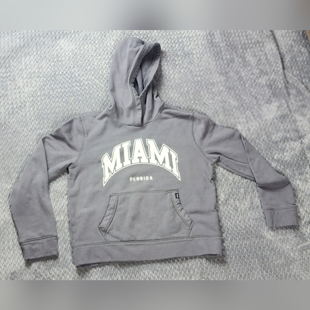 Abercrombie Kids Gray Destination Hoodie Miami 13/14 Pullover Sweatshirt A&F Tag